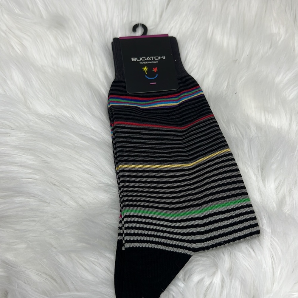 BUGATCHI cotton Blend Socks Men’s One Size Steel Made In Italy